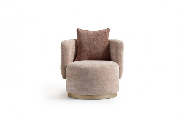 Sëtz Relaxsëtz Modern Beige Polster Stoff Sëtz Einsitzer Design
