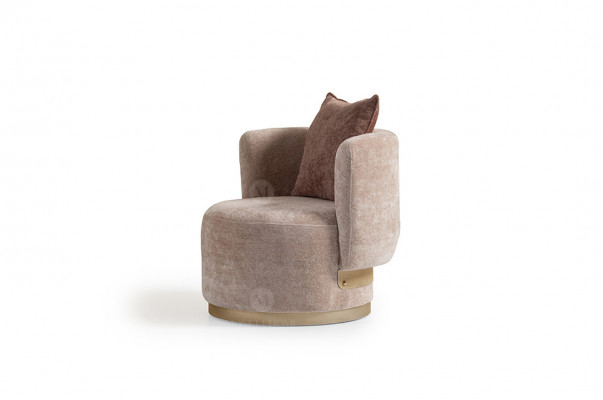 Sëtz Relaxsëtz Modern Beige Polster Stoff Sëtz Einsitzer Design