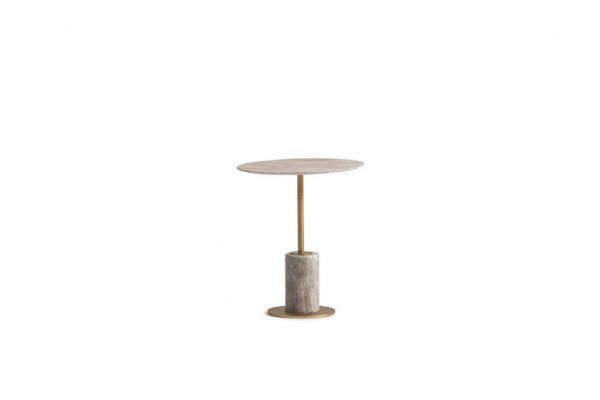 Kaffisdësch Säitentësch Couchdësch Holz Canapé-Dësch Ronnd Dësch Gro