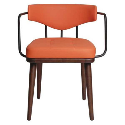 Orangen moderne Fauteuil Aarmleeën Stull Einsëtzer Designer 1-Sëtzer