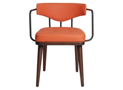 Orangen moderne Fauteuil Aarmleeën Stull Einsëtzer Designer 1-Sëtzer