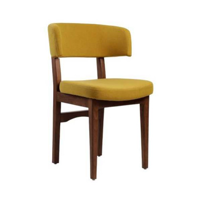 Gelb-Brauner Esszimmer Stuhl Designer Lehnstuhl Wohnzimmer 1-Sitzer Neu