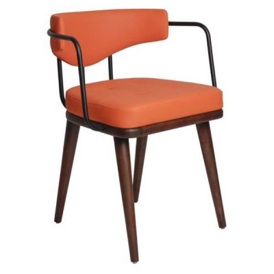 Orangen moderne Fauteuil Aarmleeën Stull Einsëtzer Designer 1-Sëtzer