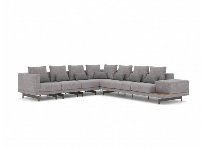 Eckcouch L-Form Wunnzëmmer Ariichtung Designer Textil Canapé Modern Garnitur