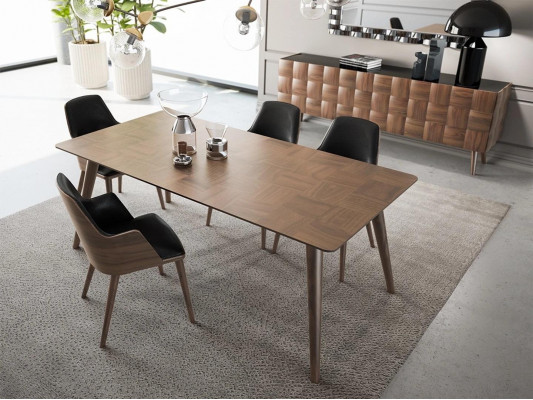 Komplett Set 7tlg Iesssall Iessdësch Neit 4x Still Luxus Sideboard mat Spigel
