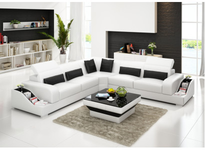 Liederdivan Canapé Wunnlandschaft Eckdivan Eck-Garnitur Modern Sofa Design