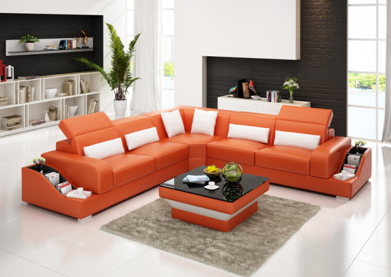 Liederdivan Canapé Wunnlandschaft Eckdivan Eck-Garnitur Modern Sofa Design