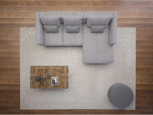 Wunnzëmmer Komplett 4 Deeler 2x Sessel mat Ecksofa L-Form Designer Holz Couchtisch