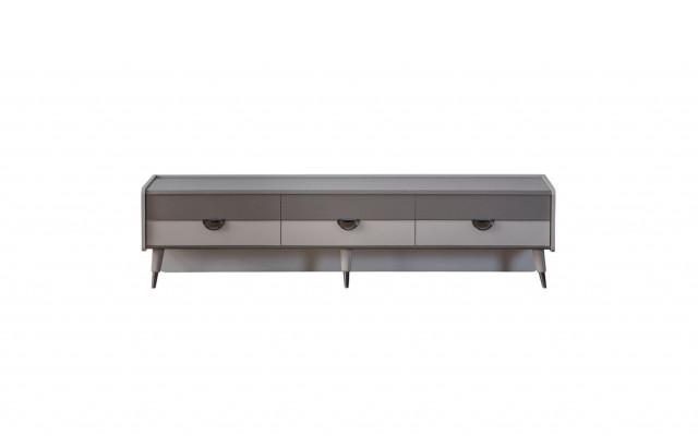 Grau Sideboard Designer Wunnzëmmer TV-Ständer RTV Lowboard Miwwel Nei