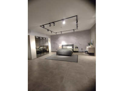 Designer Schlofzëmmer Set Bett 2x Nuetsdëscher Kleederschaf Nei a Luxusrietsch
