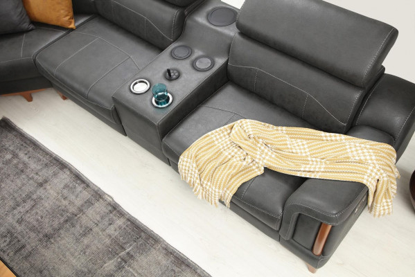 Ecksofa Luxus Canapé L-Form Nei Miwwelen Wunnzëmmer Designer Modern Textil