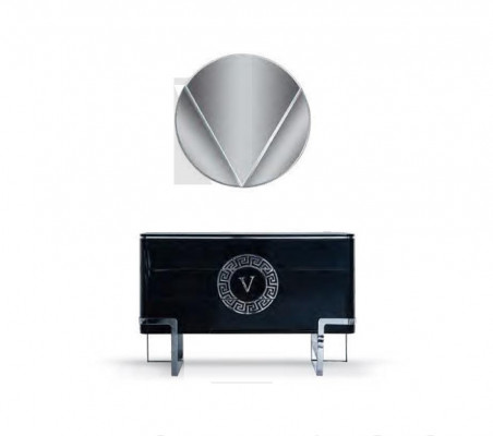 Schwaarz Luxus Kommoud Sideboard Edelstol Féiss Schlofkummer Miwwelen Nei