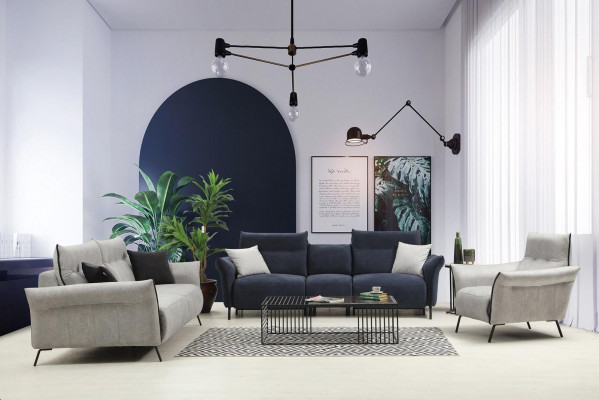 Sofagarnitur Wunnzëmmer Sofa Set Polster Miwwelen Luxus Fauteuil Modern Design Nei