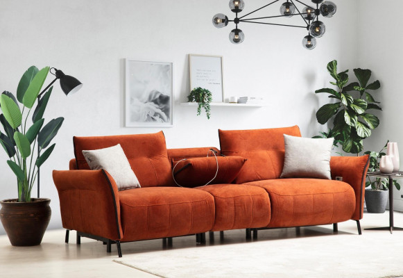 Viersëtzer Canapé Sofa Luxus Wunnzëmmer Designer Modern Miwwelen Neit