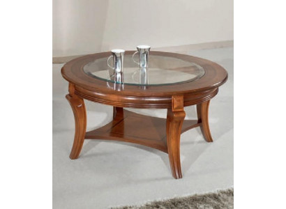 Couchtisch Holzdësch Design Dëscher Italienesch Miwwelen Glastësch Ronn Dësch Braun