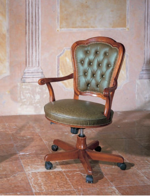 Bürosstull Dréistull Chesterfield Chefsessel Italienesch Miwwelen Fautteuil Lehnstull