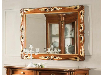 Wand Klassisches Design Spigel Italienesch Miwwelen Wandspigel Holzspigel