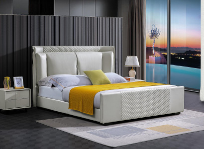 Bett Schlofzëmmer Set Design Miwwelen Luxus Better 2x Nuetsdësch 3tlg Bettrahmen