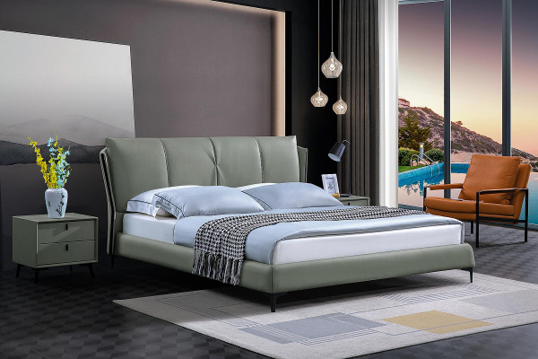 Bett Lieder 2x Nuetsdësch 3 Deeler Schlofzëmmer Set Miwwelen Modern Luxus Better Nei