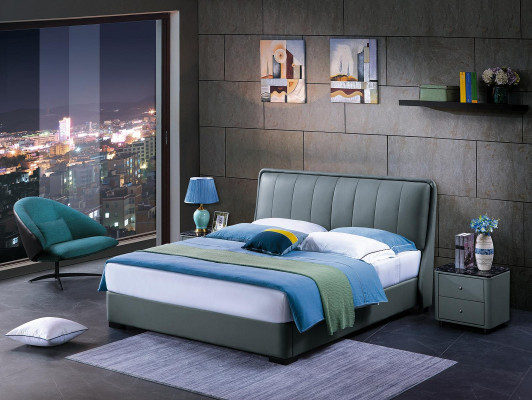Luxus Schlofkummer Miwwelen Bett 2x Nuetsdësch Set Better Hotel Miwwelen 3tlg. Neit