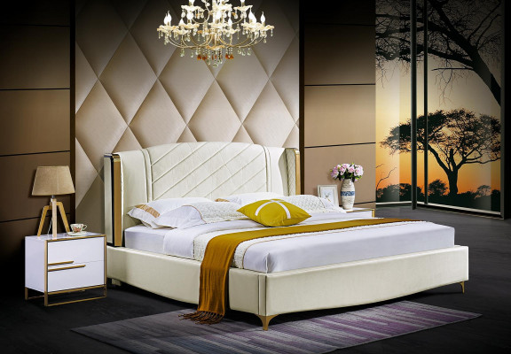 Designer Polster Duebelbett Better Bett Schlofzëmmer Eebett Textil Lieder Nei