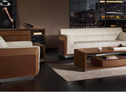 Sofagarnitur 3+1 Sëtzer Set Design Sofas Polster Couchen Relax Modern.