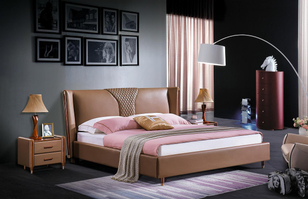 Bett Gepolstert Bëlleg Miwwelen Schlofzëmmer Duebelbett Luxus Better