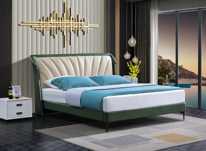 Bettgestell Stoff Miwwelen Luxus Modern Better Bett Textil Schlofzëmmer Design Neit
