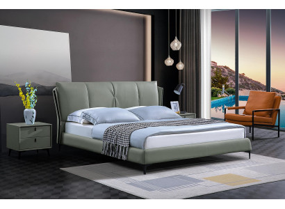 Liederbett Këssen Bett Bettgestell Luxus Schlofzëmmer Miwwelen Gréng Design Lieder