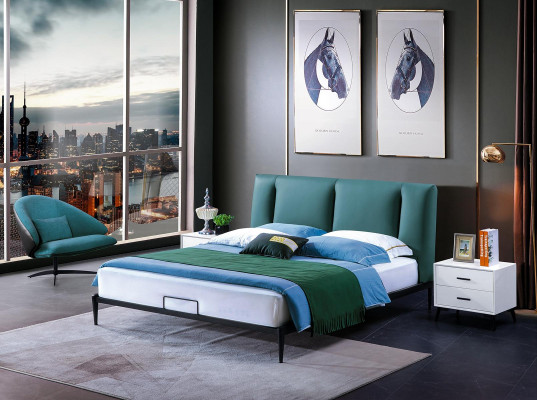 Gréngt Design Duebel Luxus Bett Ehe Modern Hotel Gestell Schlof