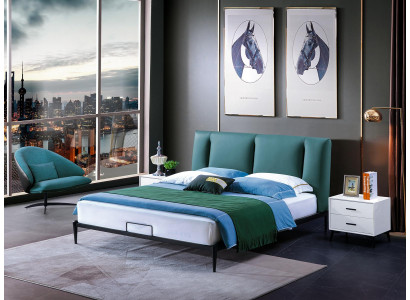 Gréngt Design Duebel Luxus Bett Ehe Modern Hotel Gestell Schlof