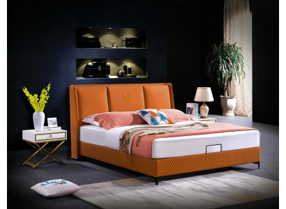 Bett Këssen Orange Luxus Duebel Hotel Better Lieder Schlofzëmmer 180x200