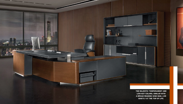 Eckschreibtisch Büro Chef Zëmmer Miwwelen Design Schreifdëscher Dekor Praxis