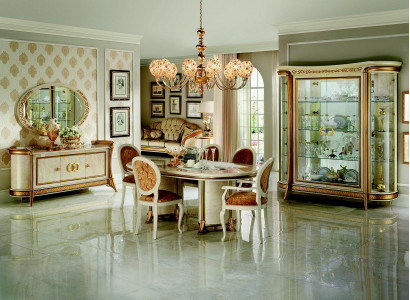 arredoclassic™ Luxusklass Mëbelen Iesszëmmer Vitrin Dësch Kommode