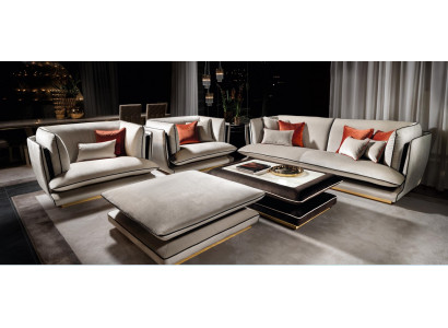 Sofagarnitur 311 Sëtz Hocker Set Miwwel Sofa Polster Grupp Canapé arredoclassic