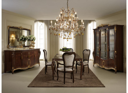 Iessdësch 4x Still Vitrin Dressoir 8tlg. Iesszëmmer Set Grupp Garnitur Dësch