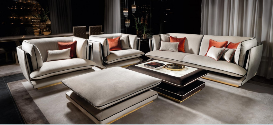 Sofagarnitur 3-1-1 Sëtz Sofa Couch Polster Garnitur Couchen Sofas arredoclassic