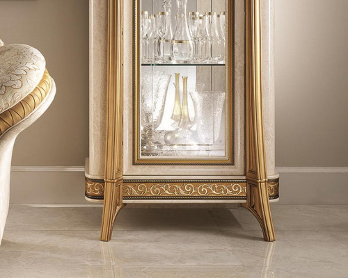 Iessdësch Dësch Miwwel Kommode Vitrin Set 5-tlg. Grupp Design Iesszëmmer Garnitur