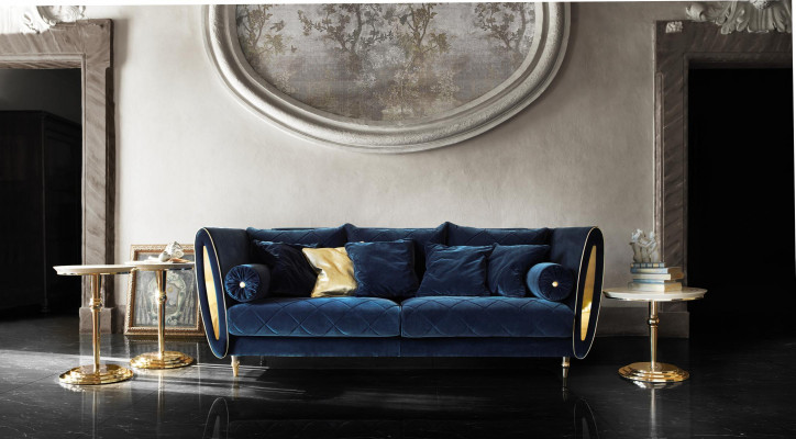 Sofa Garnitur Couch 3 + 2 + 1 Wunnzëmmer Designer Miwwelen Klassesch