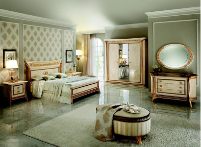 arredoclassic™ Schlofkummer Set Melodia Barock Rokoko Bett Nuechtisch 6tlg.