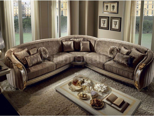 Ecksofa L-Form Ledersofa Canapé Wunnlandschaft Garnitur Design Eckcanapé arredoclassic