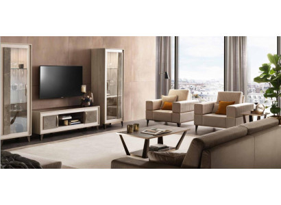 Sofagarnitur 3211 Sëtz Set Design Canapéë Polster Couchen 4stéck Textil Relax Nei