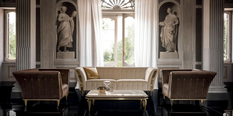 Design Sofagarnitur 3+1+1 Sëtzer Couch Polster Sofa Garnitur Set Arredoclassic