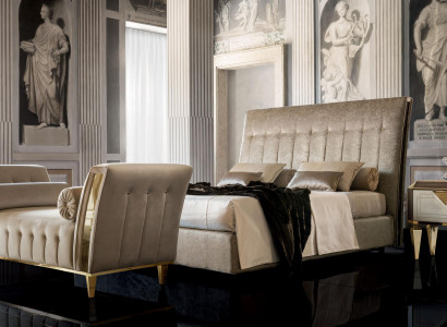 Bett 2x Nuetsdësch Chaiselongue 4 Stéck Schlofzëmmer Set Miwwelen Modern Luxus Better