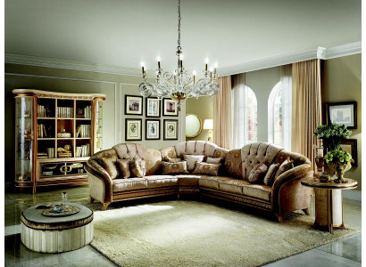 Eckcouch Sofa Canapé Wunnzëmmer Barock Rokoko Jugendstil kinneklech Klassesch