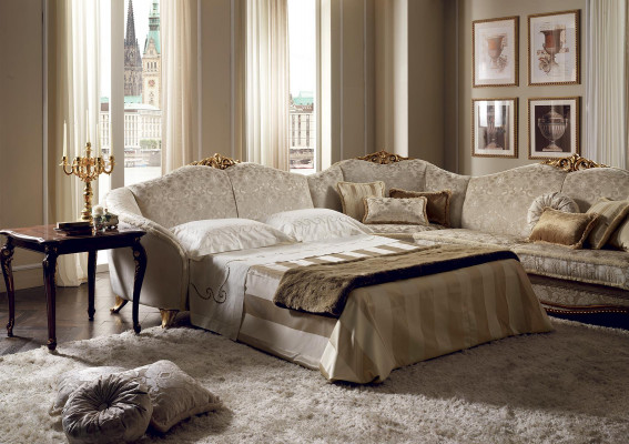 Klassesch Design Canapé Eckcanapé Wunnlandschaft Canapé Polster Sëtz arredoclassic