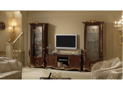 Wunnwand Barock Stil Wunnzëmmer Vitrin Sideboard RTV Regal Wunnwänn Schaf
