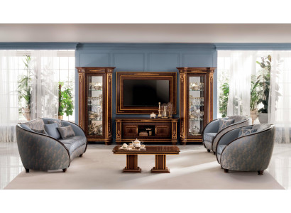 Soffagarnitur Sofa Couch 3 + 3 Wunnzëmmer Designer Miwwelen Barock Klassesch