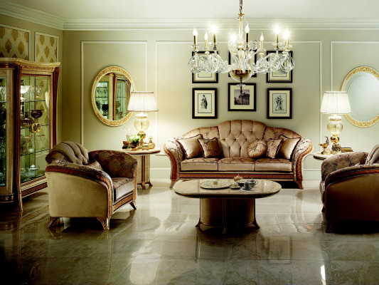 Canapé Grupp Sofa Couch 3 + 3 Wunnzëmmer Designer Miwwelen Klassesch Barock