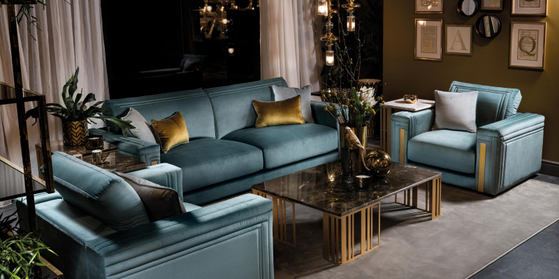 Sofasett 311 Sëtzer Wunnlandschaft Sofa Canapé Polster Garnitur Sofas Textil